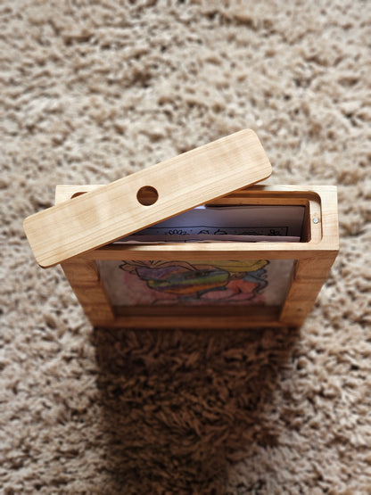 Kids Artwork Frame with Monthly Cards – Top-Opening Wooden Children’s Art Display (A4 / 8.5×11)