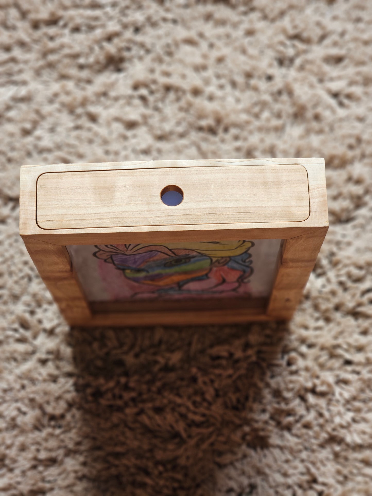 Kids Artwork Frame with Monthly Cards – Top-Opening Wooden Children’s Art Display (A4 / 8.5×11)